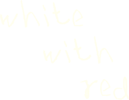 white with red