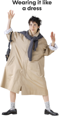 モデル女性と商品の画像
