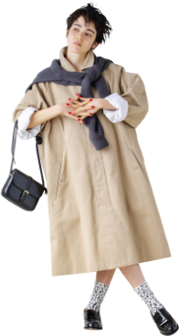 モデル女性と商品の画像