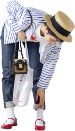 モデル女性と商品の画像