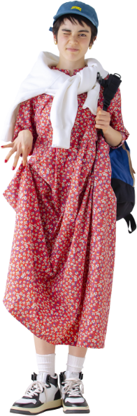 モデル女性と商品の画像