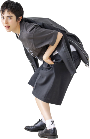 モデル女性と商品の画像