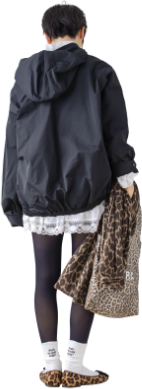 モデル女性と商品の画像