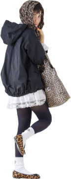 モデル女性と商品の画像