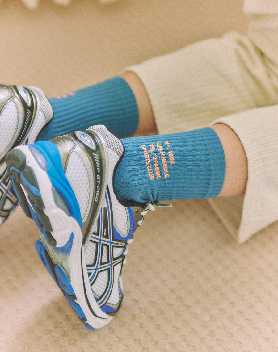 American Ribbed Message Logo Socks ドライアメリブロゴ刺繍ソックス